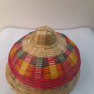 Hand-Painted Bamboo Lid – Eco-Friendly & Colorful Cover secondary